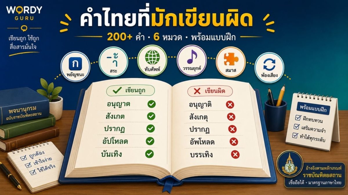 คำไทยที่มักเขียนผิดสำหรับนักเรียน
