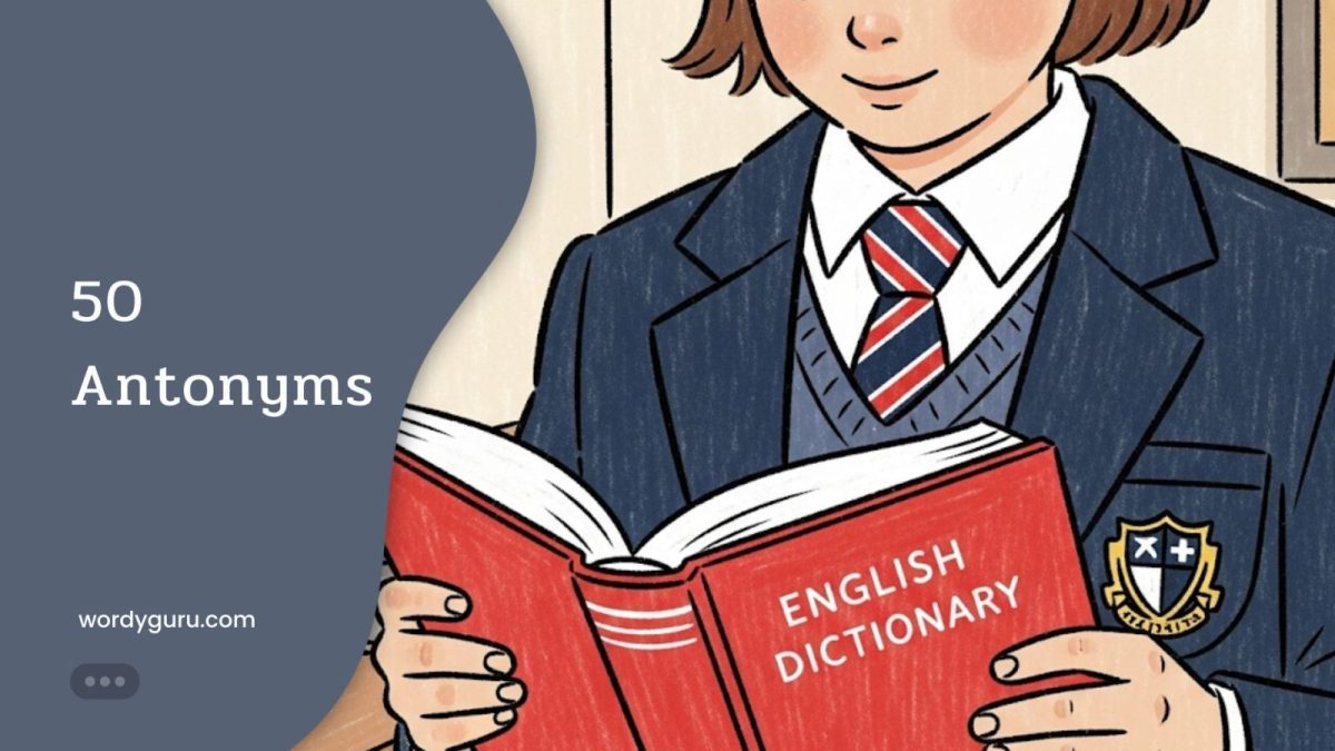 50 คู่คำศัพท์ Antonyms พื้นฐานในภาษาอังกฤษพร้อมตัวอย่างประโยค