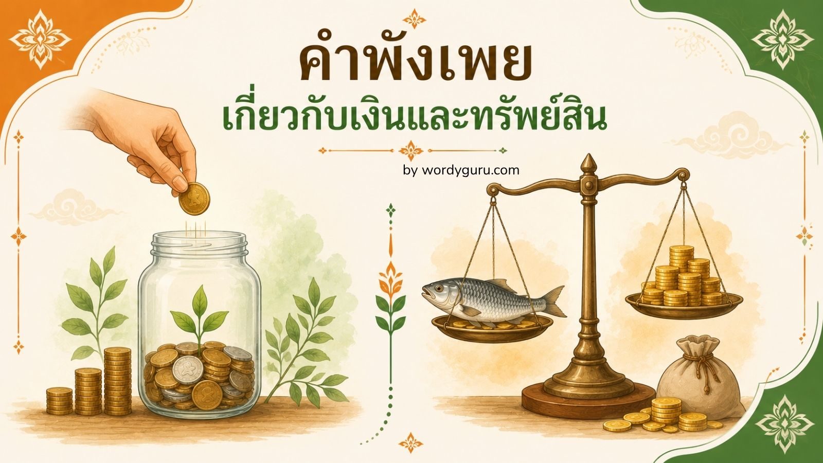 คำพังเพยเกี่ยวกับเงินและทรัพย์สิน - เรียนรู้ความหมายและบริบทการใช้