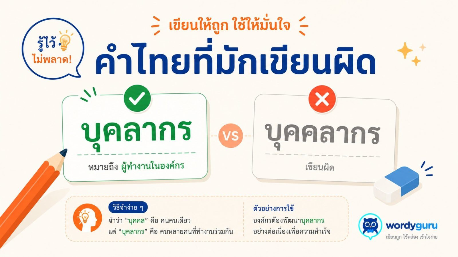 บุคลากร หรือ บุคคลากร เขียนแบบไหนถูก?