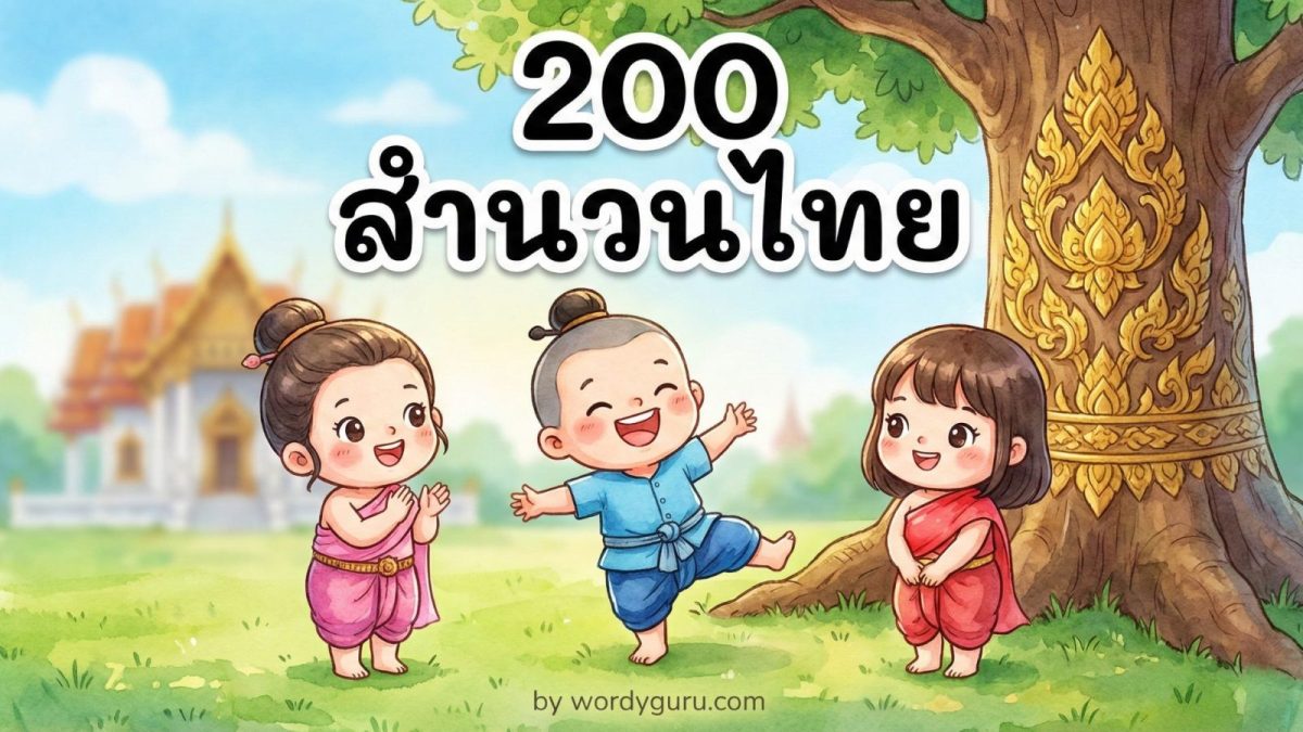 สำนวนไทย 200 คำ พร้อมความหมาย เรียงตามหมวดอักษร ก-ฮ