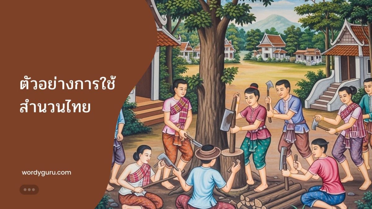 ตัวอย่างสถานการณ์การใช้สำนวนไทยในชีวิตประจำวัน