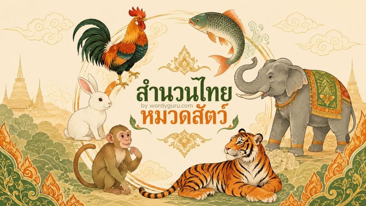 สำนวนไทยหมวดสัตว์ ภูมิปัญญาไทยที่ใช้ไก่ ปลา ช้าง เสือ และสัตว์เลี้ยงเป็นภาพเปรียบเทียบสอนใจ