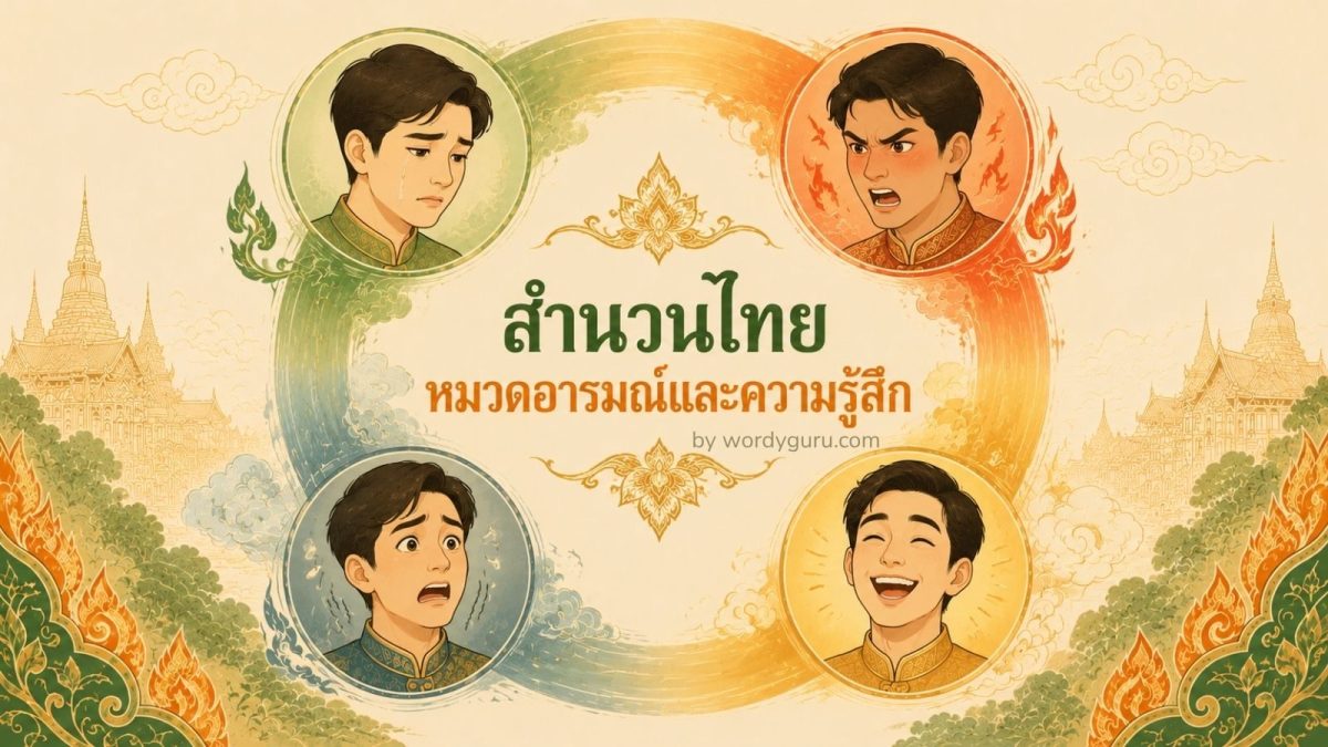 สำนวนไทยหมวดอารมณ์และความรู้สึก ภูมิปัญญาไทยที่ถ่ายทอดความเศร้า โกรธ กลัว และความสุข