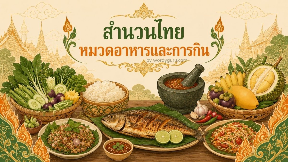 สำนวนไทยหมวดอาหารและการกิน ภูมิปัญญาไทยที่ใช้ข้าว ปลา ผัก ผลไม้ เป็นภาพเปรียบเทียบ