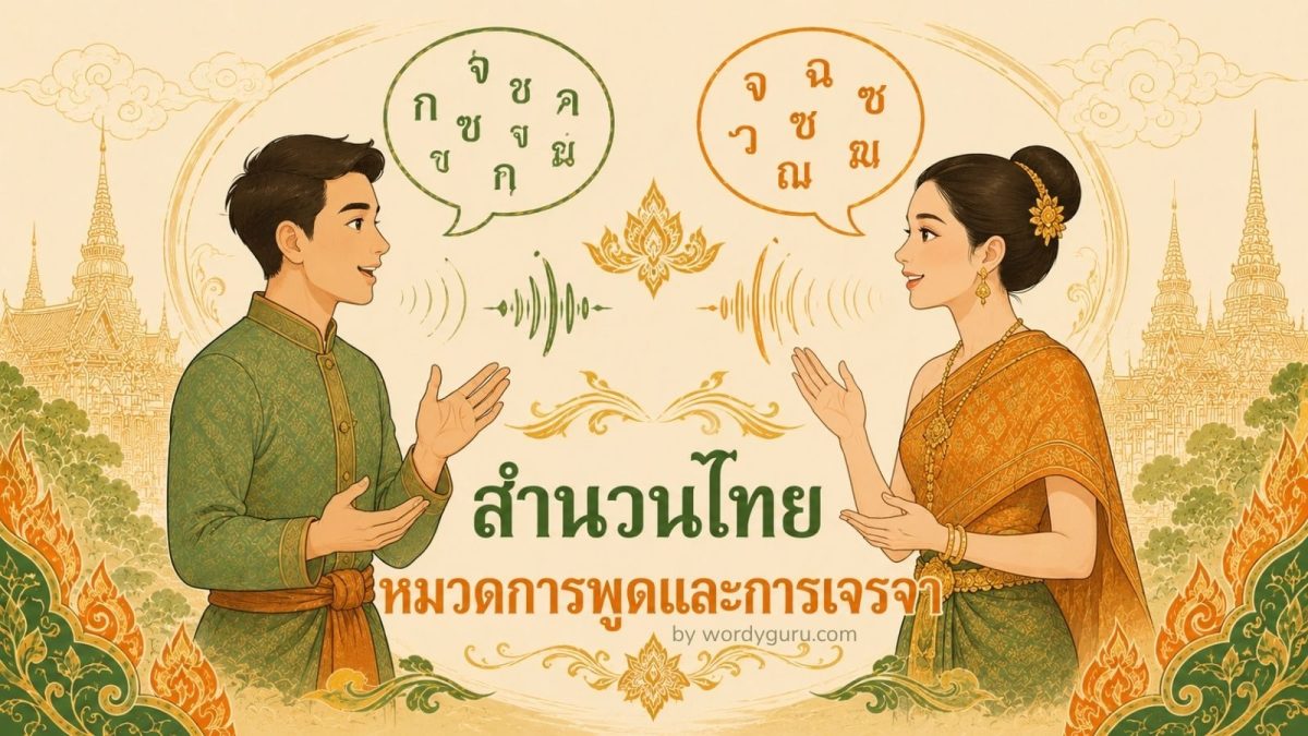 สำนวนไทยหมวดการพูดและการเจรจา ภูมิปัญญาไทยเรื่องวาจา การสื่อสาร และการเจรจาโต้แย้ง
