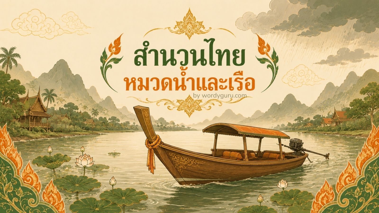 สำนวนไทยหมวดน้ำและเรือ - เรียนรู้ความหมายและบริบทการใช้