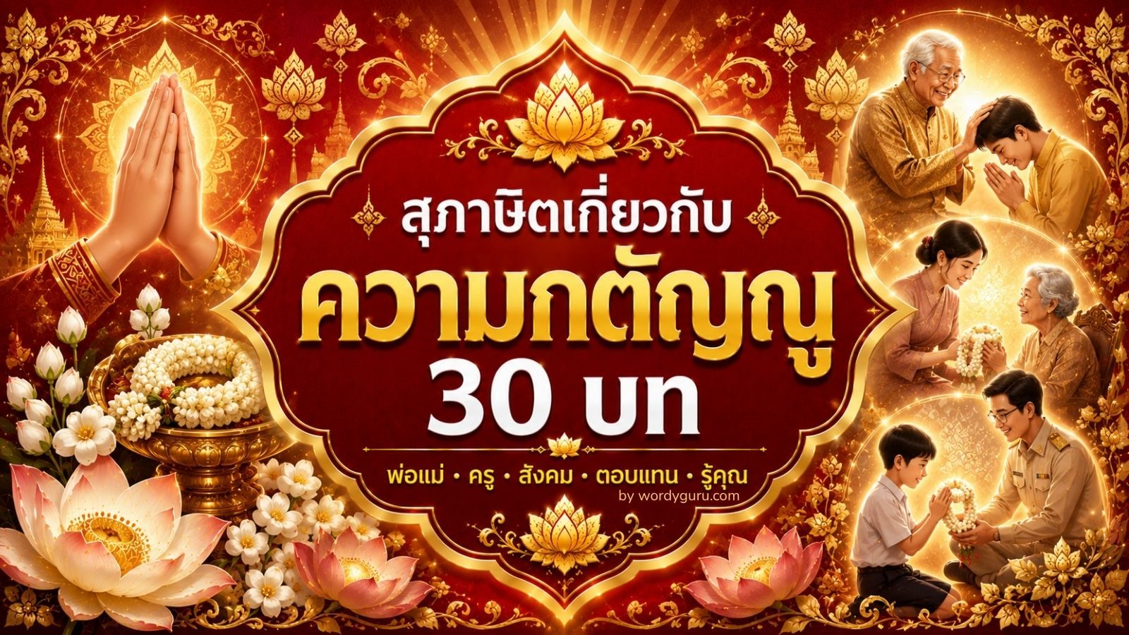 สุภาษิตเกี่ยวกับความกตัญญู - 30 บทคัดสรรเพื่อรู้คุณตอบแทน
