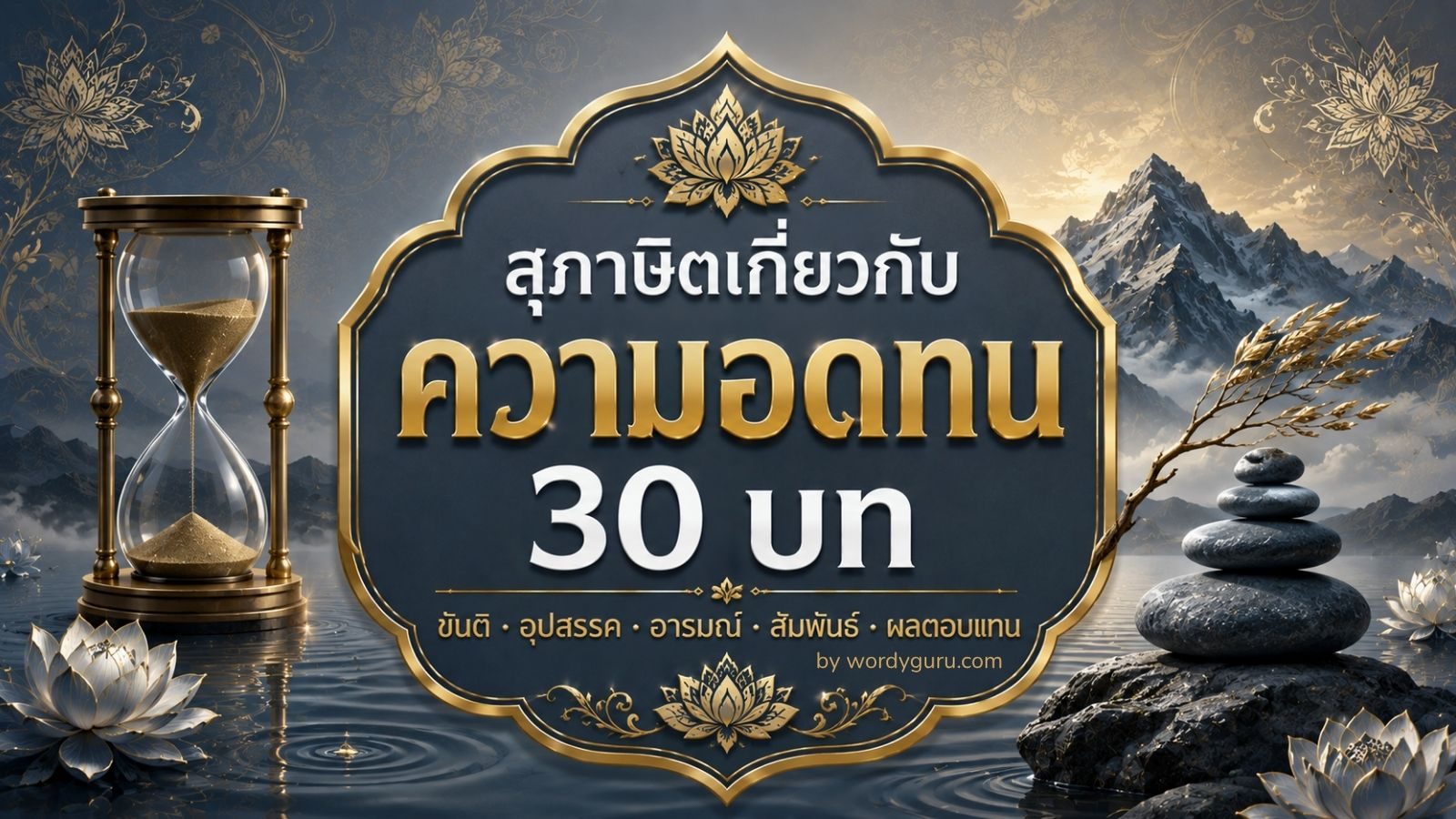 สุภาษิตเกี่ยวกับความอดทน - 30 บทคัดสรรเพื่อชีวิตที่อดทนและสำเร็จ