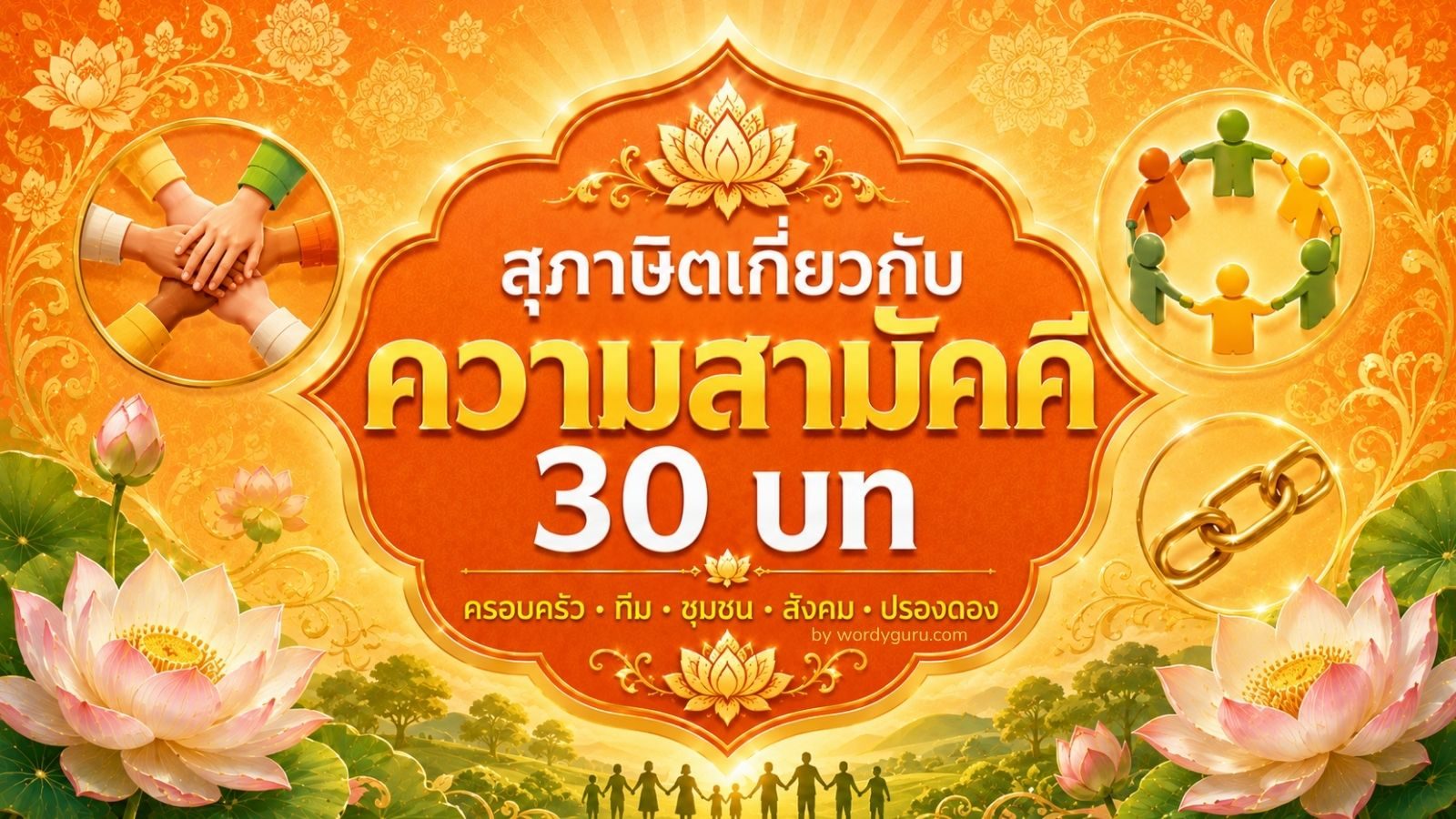 สุภาษิตเกี่ยวกับความสามัคคี - 30 บทคัดสรรเพื่อความปรองดอง