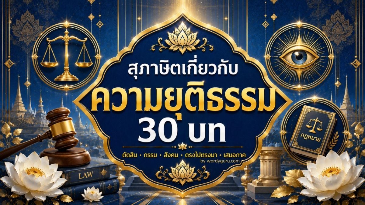 รวมสุภาษิตเกี่ยวกับความยุติธรรม 30 บท จาก 5 แง่มุมสำคัญในการสร้างความเป็นธรรม