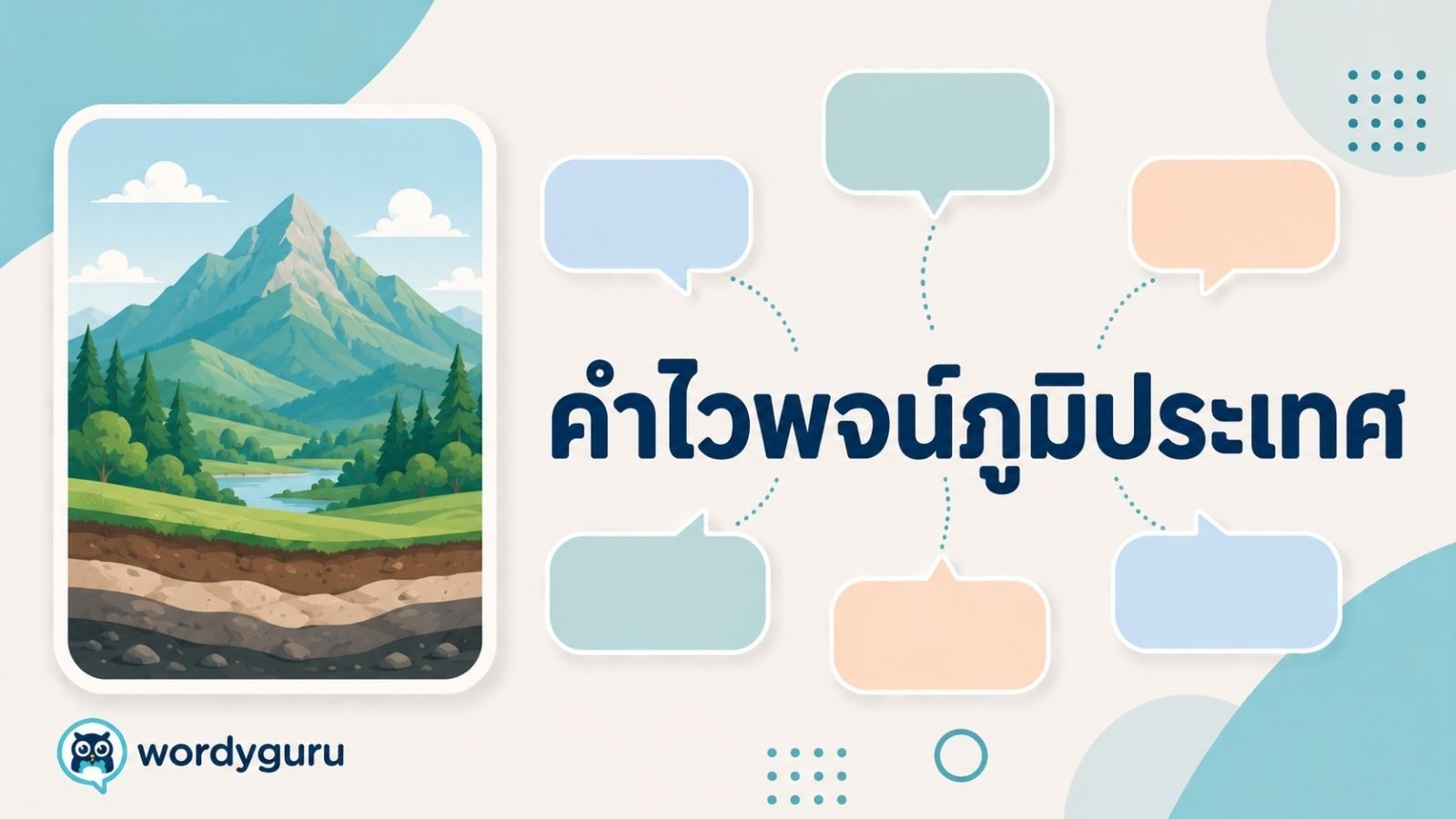 คำไวพจน์ภูมิประเทศ รวมคำพ้องแผ่นดินและภูเขา พร้อมตัวอย่าง