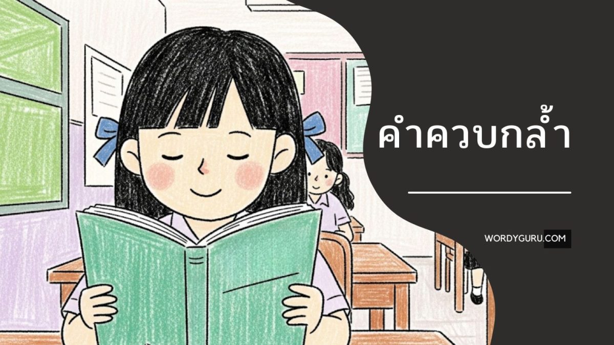 คำควบกล้ำในภาษาไทย แสดงตัวอย่างคำควบแท้และคำควบไม่แท้พร้อมวิธีออกเสียง
