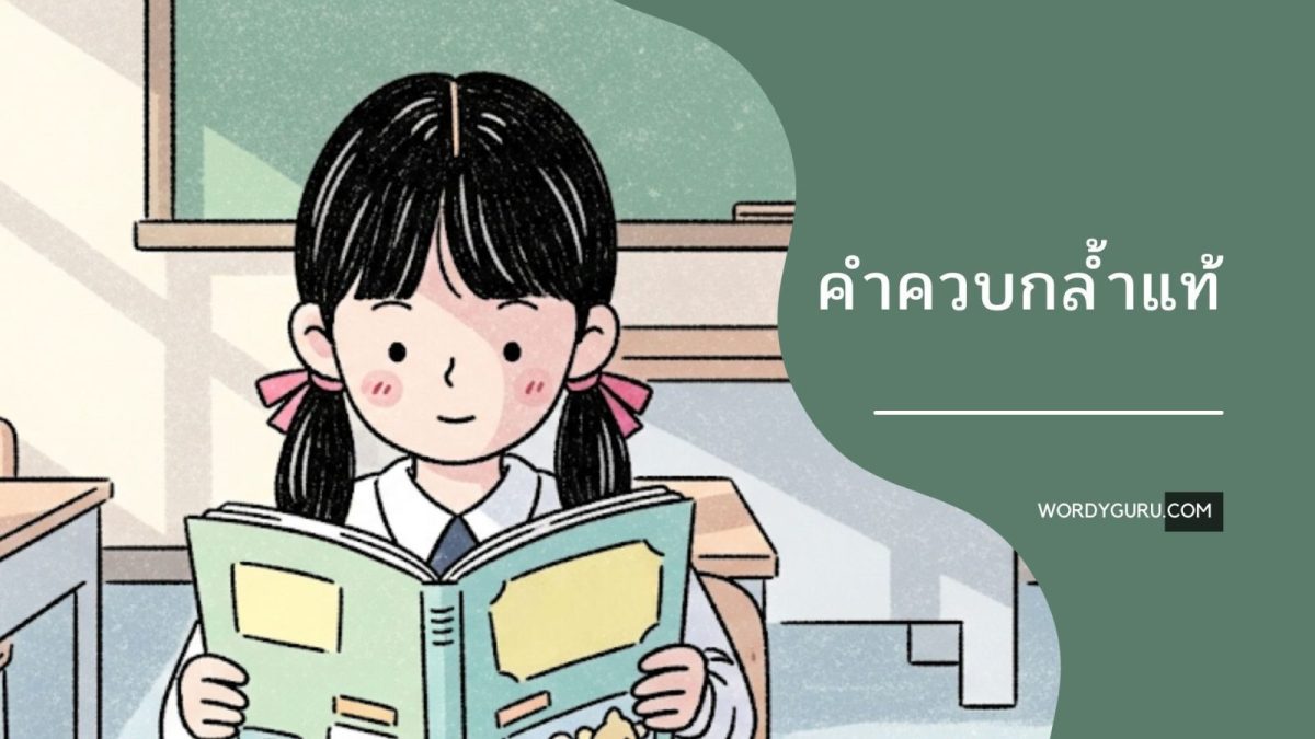 รวมคำควบกล้ำแท้ในภาษาไทย 15 ชุด ควบ ร ล ว พร้อมตัวอย่างคำ