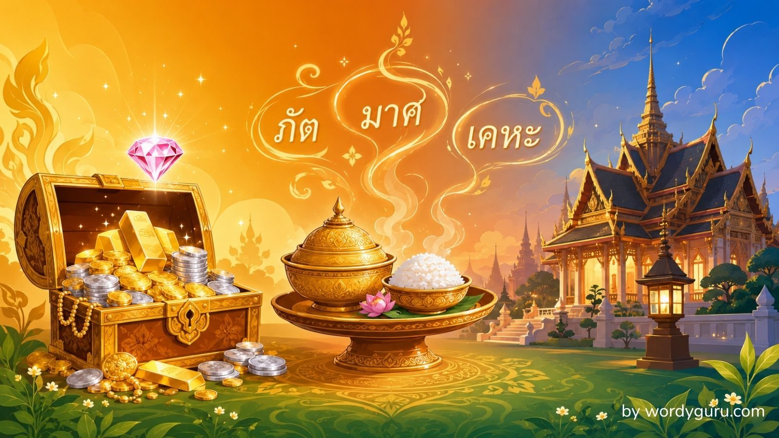 คำไวพจน์หมวด ทรัพย์สิน-อาหาร-สิ่งของ ครบทุกคำ พร้อมความหมาย