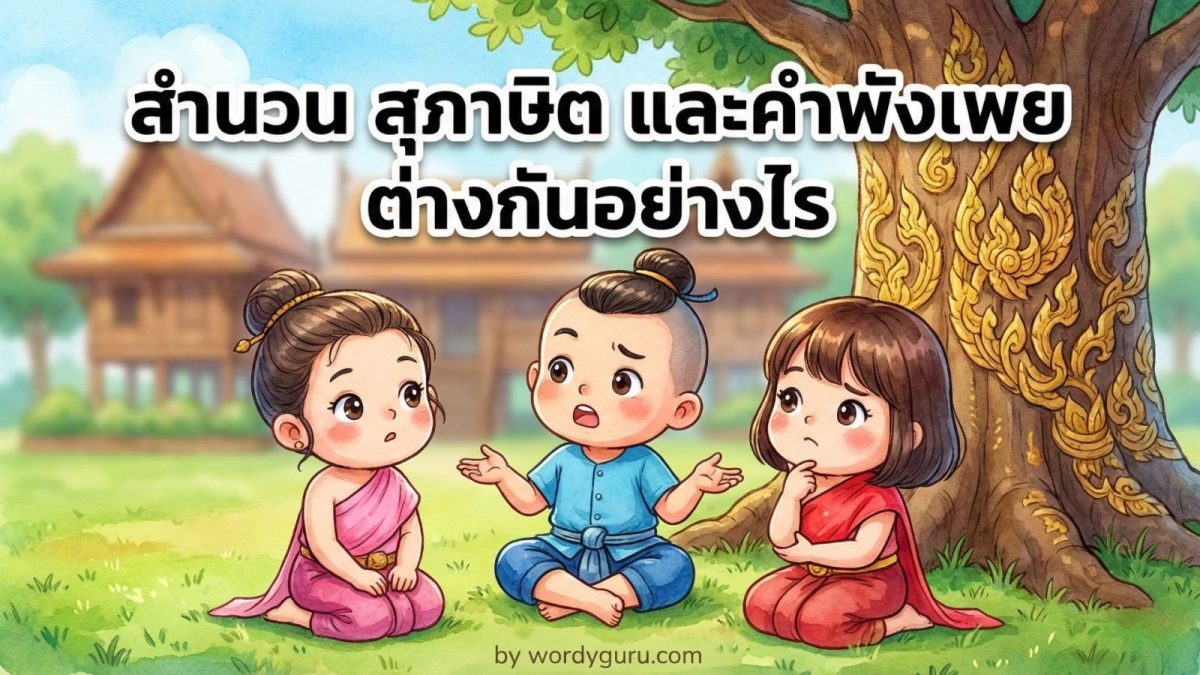 ตารางเปรียบเทียบความแตกต่างระหว่างสํานวน สุภาษิต และคําพังเพย พร้อมตัวอย่าง
