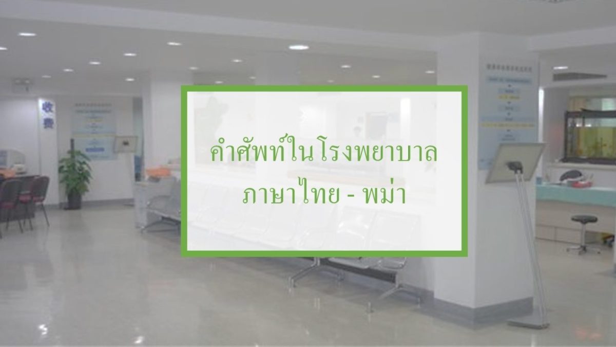 ช่วงนี้กำลังเข้าสู่ช่วงเปลี่ยนแปลงสภาพอากาศ เป็นการเข้าสู่ช่วงฤดูฝน หลายที่ก็น้ำท่วมให้เห็นไปแล้ว การเดินทางก็ไม่สะดวกเท่าที่คสร ส่วนเรื่องสุขภาพ หลายคนก็จะเริ่มมีอาการ หรือเริ่มแพ้อากาศกันบ้างแล้ว วันนี้เรามาเรียนรู้คำศัพท์เกี่ยวกับโรงพยาบาลกันดีกว่าจะได้เก็บไว้ใช้งานในภายหลังได้